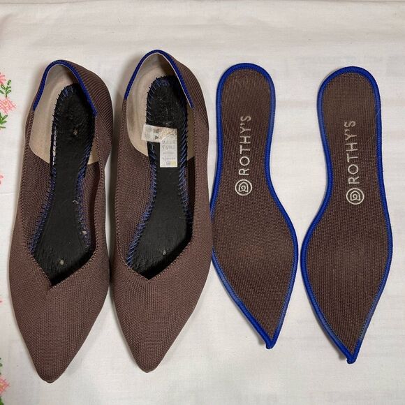 Rothy's The Point Ballet Flats Sleek Minimalist Design Size 9 1/2 - Picture 7 of 9